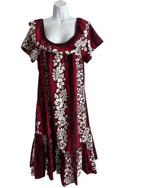 VTG Royal Creations Hawaiian Muumuu Dress Floral Maxi Tropical
